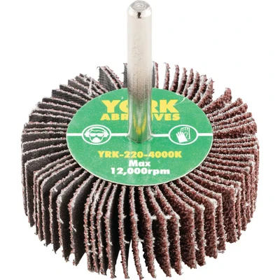 Image of York 60 X 20MM Flap Wheels Aluminium Oxide 6.0MM Shaft P40