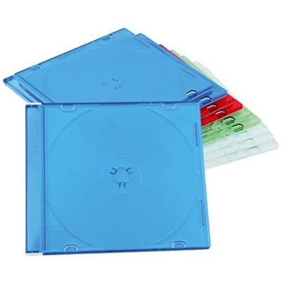 Image of Fellowes Slimline Empty Case for 1 CD Pack of 10 Assorted Colours