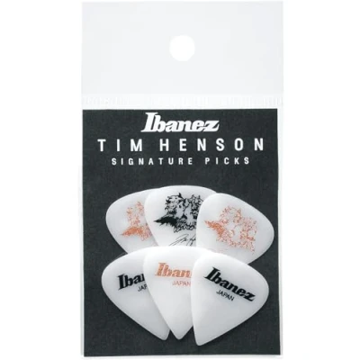 Image of Tim Henson Signature Pick, Teardrop Shape, 1.13 mm, Polyacetal, Pink and White
