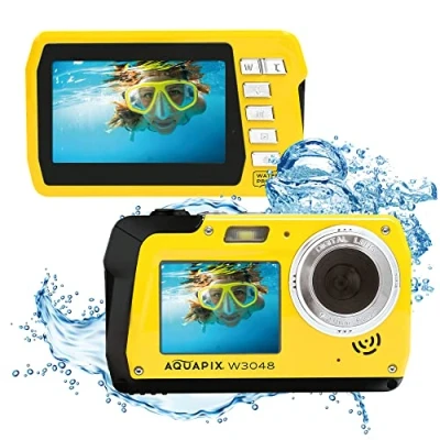 Image of Easypix W3048 Edge Yellow Waterproof Camera, 48MP Dual Screen