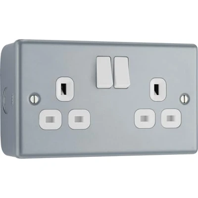 Image of Masterplug Clad Switched Socket 2 Gang 13A