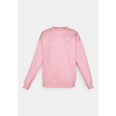 Image of Puma Small LOGO Relaxed CREW Sweatshirt, Women&#039;s, Size: XS, Poised pink