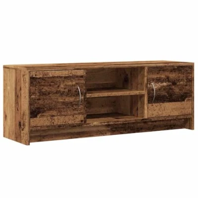 Image of vidaXL TV Stand/Media Cabinet Old Wood Look 102x30x37.5cm Modern Engineered for Living/Bedroom