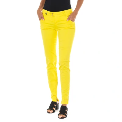 Image of Met Womens Trousers H K Chino Yellow Cotton Size 31 (Waist)