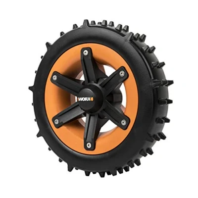 Image of WORX WA0952 Landroid Wheels Super Grip for Improved Climbing Capability Professional on Difficult Terrain Matches The Incline up to 24 or 45% Easy Assembly Not Vision
