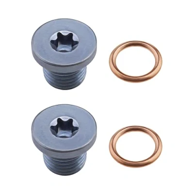 Image of Be In Your Mind 2Pcs Oil Sump Plug with O ring Replacement N91101402 Compatible VW Skoda Seat Pan Drain Screw