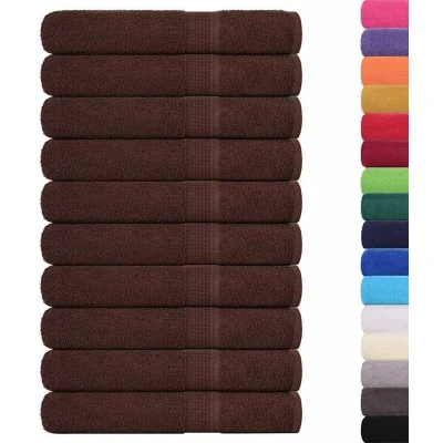 Image of vidaXL Sauna Towels 10 pcs Brown 80x200 cm 360 gsm 100% Cotton