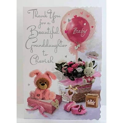 Image of Jonny Javelin Thank You for A Beautiful Granddaughter to Cherish New Baby Card
