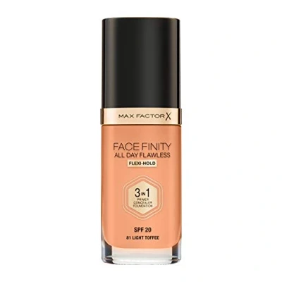 Image of Max Factor Facefinity 3 in 1 All Day Flawless Liquid Foundation, SPF 20 81 Light Toffee, 30 ml