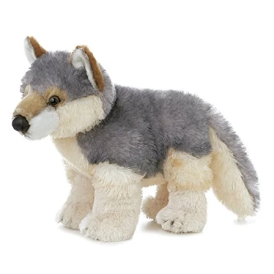 Image of Aurora, 13269, Flopsie Wolf, 12In, Soft Toy, Grey and Brown, Medium
