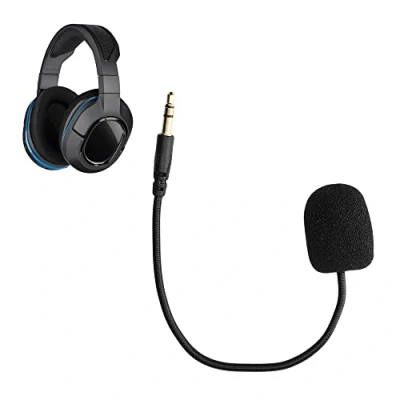 Image of kwmobile Microphone Compatible with Turtle Beach Stealth 400 / 420x 450/520 Recon 50x 50p 60p Replacement Mic for Gaming Headphones Black