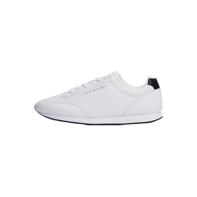 Image of Tommy Hilfiger Runner Trainers, Men&#039;s, Size: 6.5, White Imitation leather/ textile