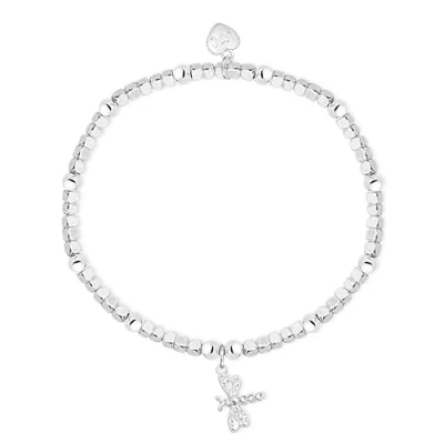 Image of Life Charms Silver Dragonfly Charm Bracelet in Gift Box