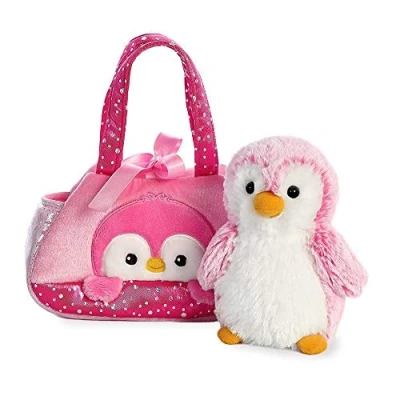 Image of Aurora, 32832, Fancy Pal, Peek A Boo Penguin, 8In, Soft Toy, Pink