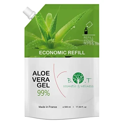 Image of Aloe Vera Gel, 100% Pure, After Sun Moisturiser, Shave, Face Care, Hair Wax Aftercare, Natural, Organic, Soothing, Canary Islands, 17.6 fl.oz 500 ml