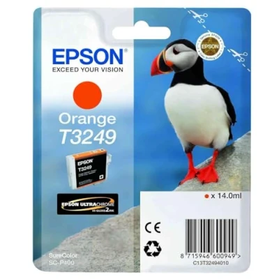 Image of C13T32494010 HI GLOSS2 T3249 PUFFIN 14 ml, 980 p, Orange