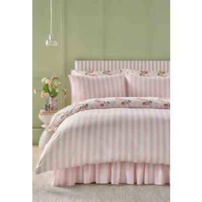 Image of Cath Kidston Rose Flutter Pink Duvet Cover Set Floral Themed Single Bedding