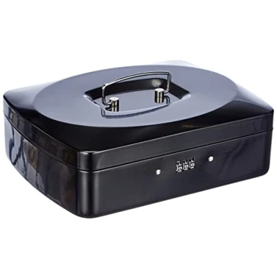 Image of Wedo 146321Z Counter Box with Combination Lock 25 x 19 9 cm Black