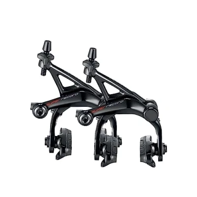 Image of Campagnolo Super Record Brakeset (Dual Pivot Front and Rear) Rim Brakes, Black, Pair