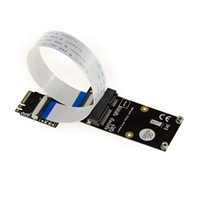 Image of KALEA INFORMATIQUE Mini PCIe to M2 E A Key riser extension for mounting miniPCIe WIFI Bluetooth card in an slot. Supplied with 10, 20 and 30 cm mats.
