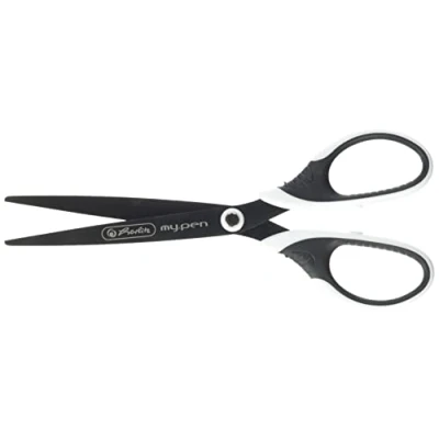Image of herlitz 50027224 My.Pen Scissors for Right Handed Users, Black/White, Pack of 1