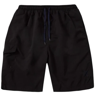 Image of True Face Mens Swim Shorts Elasticated Causal Gym Sports Beach Summer Half Pants Big Sizes ML316 Black 3X Large