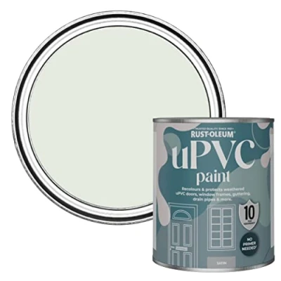 Image of Rust Oleum Green uPVC Door and Window Paint In Satin Finish Sage Mist 750ml