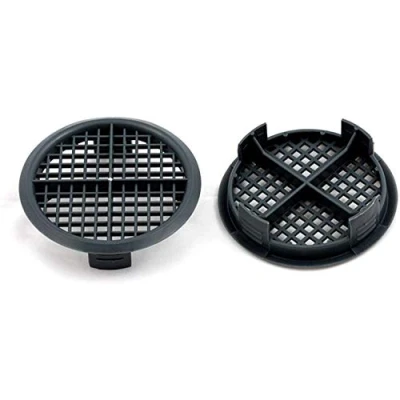 Image of 25 Number Timloc Anthracite Grey Plastic Round Eaves Fascia Soffit Push in Roof Vent Airflow Ventilator 70mm 23/4&quot; Dia