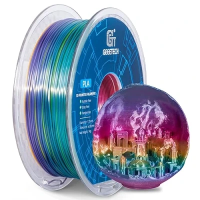 Image of 3d Printer Filament 1.75mm,PLA 1KG Spool,Rainbow Multicolor,GEEETECH PLA