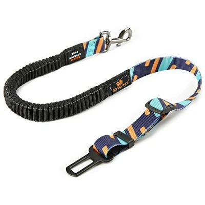 Image of AYADA Dog Seat Belts for Cars UK Adjustable Elastic Metal Buckle Nylon Webbing,Dog Car Harness Restraint Crash Tested Clip Chew Proof Pet Travel Safety Lead Carabiner Accessories Puppy Cat (Purple)