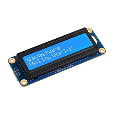 Image of LCD1602 Display Module for Raspberry Pi 4B+ 4B 3B+ 3B 2B+ Zero W WH Pico Jetson Nano ESP32 Ardui...I2C 3.3V/5V 16x2 Characters White Colour Blue Background