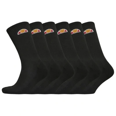 Image of Ellesse Tamuno 6 PACK Unisex Socks, Size: 4 8, Black