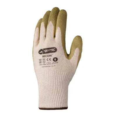 Image of Skytec Recon Pack of 1 Khaki Sustainable Liner Latex Lightweight Eco friendly Work Safety Gloves (S)