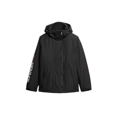 Image of Superdry Men&#039;s Windcheater Jacket, Black/Bold Orange, S