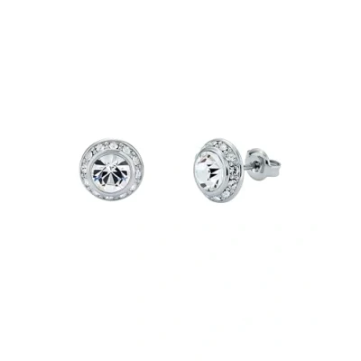 Image of Ted Baker Soletia Solitaire Sparkle Crystal Stud Earrings For Women (Silver Tone/Crystal)