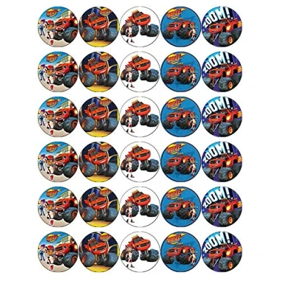 Image of Ronnies Bakery Company 30 Blaze and the Monster Machines Edible Wafer Paper CAKE_TOPPER Birthday