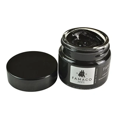 Image of Famaco Leather Repair &amp; Dye Cream Self Seal Colourant for Quick and Easy Suitable Sofas, Car Seat, Shoes, Handbag, more (Black)