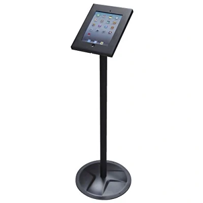 Image of Brateck PAD12 02A Tablet Floor Stand Kiosk compatible iPad 9.7&quot; w/Security Lock Black