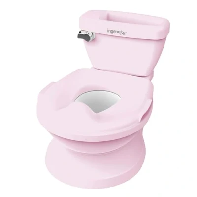 Image of Summer by Ingenuity My Size Potty Pro in Pink, Infant Training Toilet, Lifelike Flushing Sound, for Ages 18 Months, Up to 50 Pounds