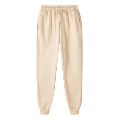 Image of Ladies Tracksuit Bottoms UK Womens Joggers Pants Elastic Waisted Sweatpant with Pockets Casual Active Workout Running Sports Trousers Jogging Drawstring Beige XL