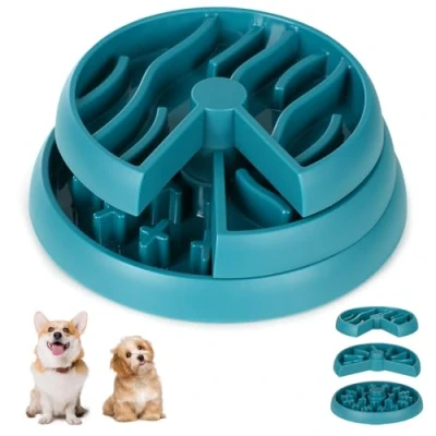 Image of Barpor Slow Feeder Dog Bowls Fun Bowl Non Slip Interactive Feeder, Anti Choking Eating Be Healthier
