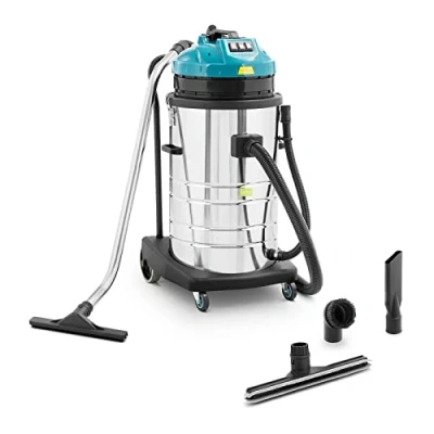 Image of Ulsonix FLOORCLEAN 80PRO+ 3000W Industrial Vacuum Cleaner, 80L Heavy Duty Wet &amp; Dry Commercial Vacuum, Silver