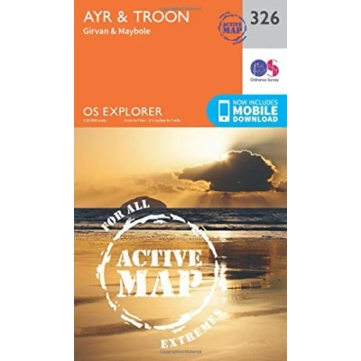 Image of Explorer Active 326 Ayr &amp; Troon Map With Digital Version
