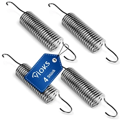 Image of Tension Spring Coil Replacement for Miele 4176890 Drum Type Washing Machine Stainless Steel Hooks