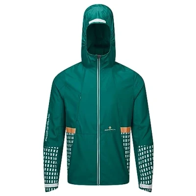 Image of Ronhill Running, Men&#039;s Tech Reflect Jacket, DpLagoon/Copper/Rflct, Size S