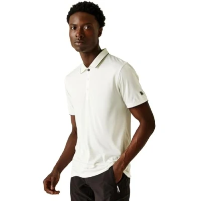 Image of Regatta Mens Remex II Jersey Quick Dry Short Sleeve Polo Shirt Top Marshmallow 2XL
