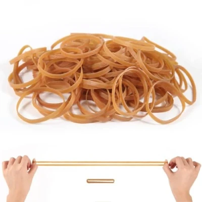 Image of Elastic Bands Heavy Duty 100Pcs Thick Rubber bands(100mm*5mm) Natural Strong Wide Band Stationary Stretchable for Home School Office