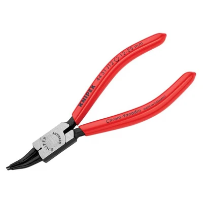Image of Knipex Circlip Pliers for internal circlips in bore holes 45 bent black atramentized, plastic coated 140 mm 44 31 J12