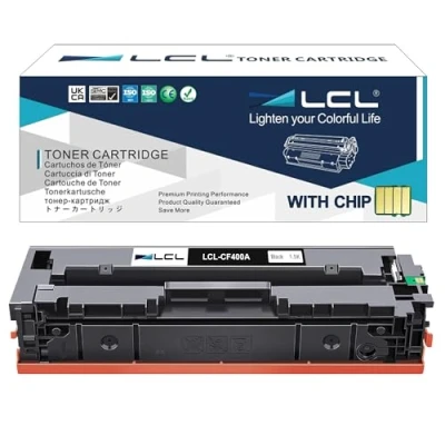 Image of LCL 201A CF400A Toner Cartridge Compatible for HP Color LaserJet Pro M252 M252dw M252n MFP M274 M274n M277 M277dw M277n (1Black)