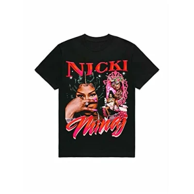 Image of kouxi Nicki Minaj Black T Shirt, Cotton TEE Shirt Black(Small)